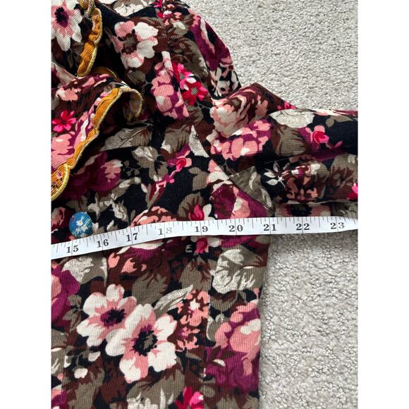 Celia B Sator Corduroy Floral Print Jacket In Multicolor - Picture 7 of 8